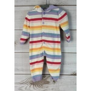 Monica + Andy Apres Ski Romper in Pastel Stripes - Size 9-12 Months